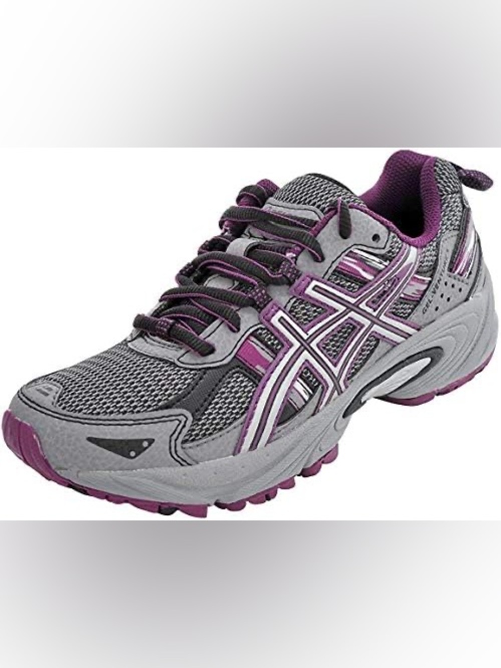 ASICS Gel-Venture 5 W Women's Size 6 in Grey, Silver & Purple Hiking Running Gym